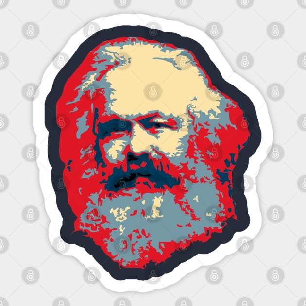 Karl Marx Pop Art Sticker by Nerd_art